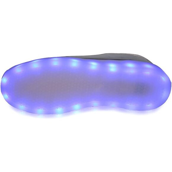 ⚡Unisex Silver Light Up Shoes with USB Charging Glowing Luminous LED Sneakers - Picture 4 of 6